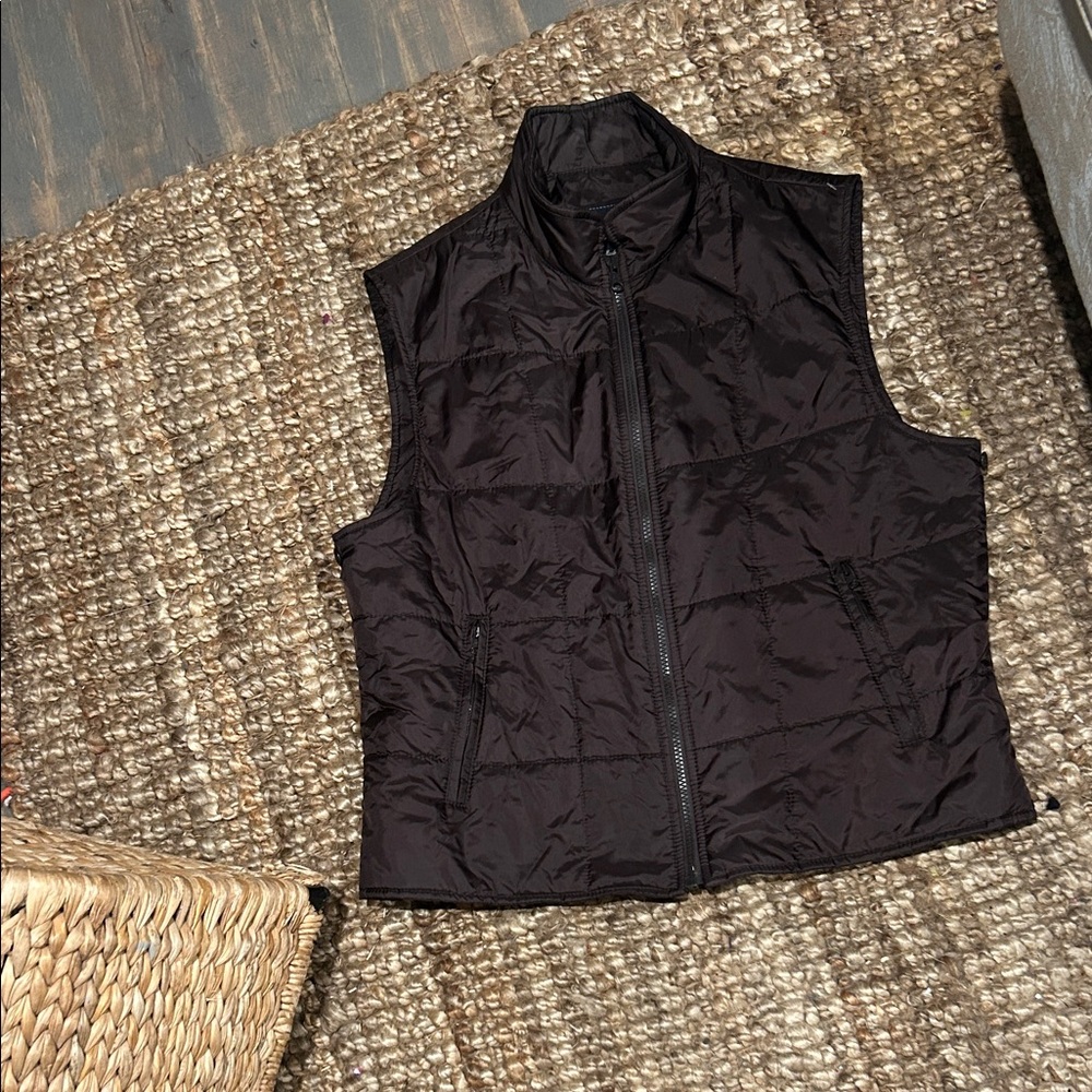 Fay Dark Brown Quilted Vest